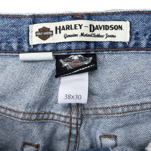 Harley Davidson‎ Jeans Mens 38 blue classic denim motoclothes biker pants - Picture 4 of 8